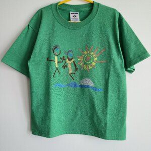 Jerzees Kids "Art Class" Graphic Tee | Green | Youth Size S (6-8)